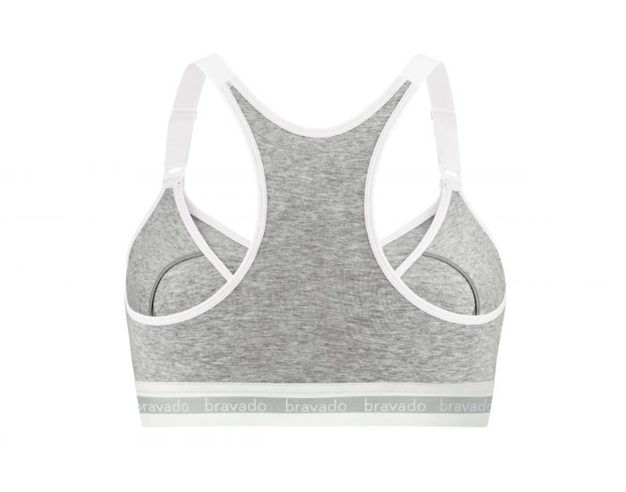 BRAVADO DESIGNS Soutien Gorge 2 en 1 Tire lait et Allaitement Original - Gris Colombe (3)