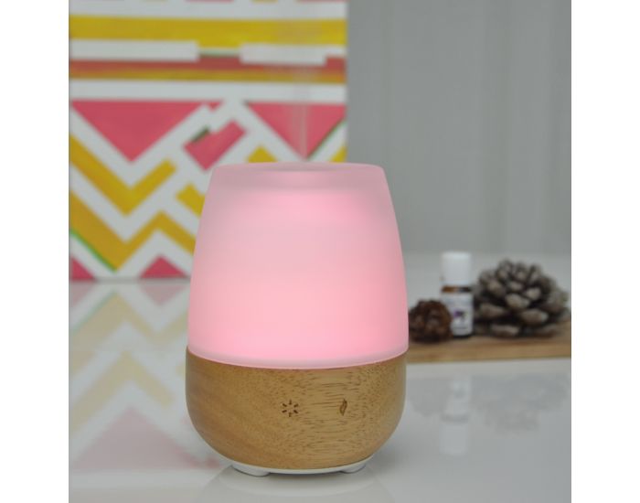 ZEN'AR�ME Diffuseur d'Huiles Essentielles Ultrasonique en Verre et Bois Jolisia (4)