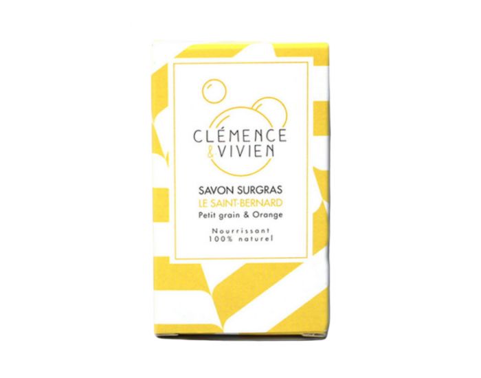 CLEMENCE & VIVIEN Savon Surgras le Saint Bernard - Petit Grain et Orange - 100 g (3)