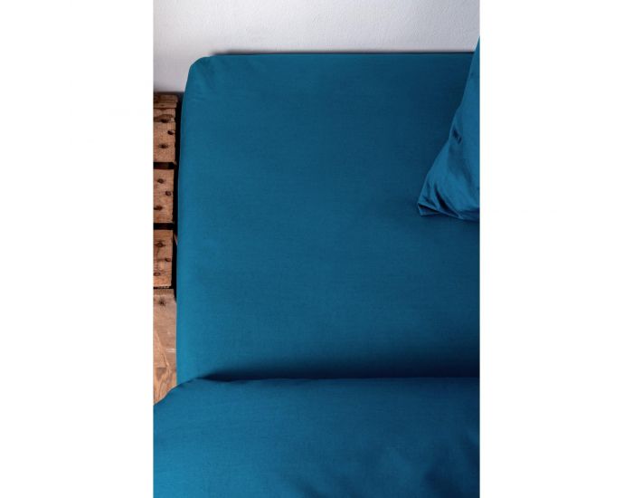 KADOLIS Drap Housse Tencel Active Clim Adulte Bleu Nuit 140 x 190 cm (7)