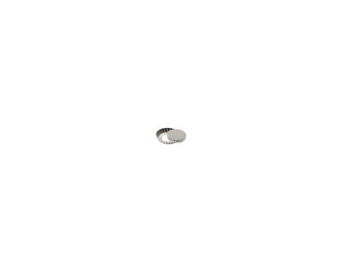 GOBEL Moule  Tartelette cannele en Fer Blanc - Fond amovible - 110/90mm x 20mm  (1)