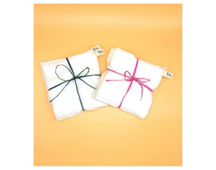 JOLIE PLANETE Lingettes Lavables B�b� Coton Biologique - Lot De 10 - 15 x 15 cm (8)