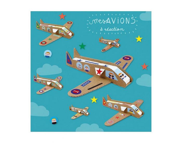 PIROUETTE CACAHOUETE Kit cr�atif Avions � r�action en carton (1)