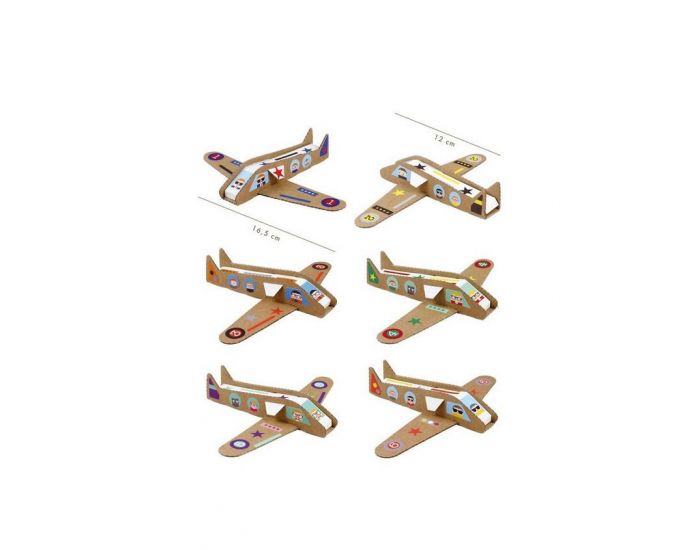 PIROUETTE CACAHOUETE Kit cr�atif Avions � r�action en carton (2)