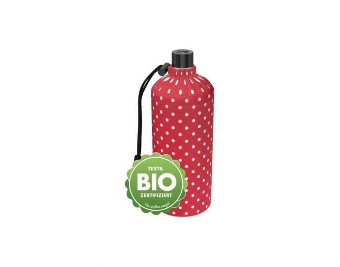 EMIL Gourde �cologique En Verre Isotherme - Housse En Coton Bio - Etoiles - 600ml (2)
