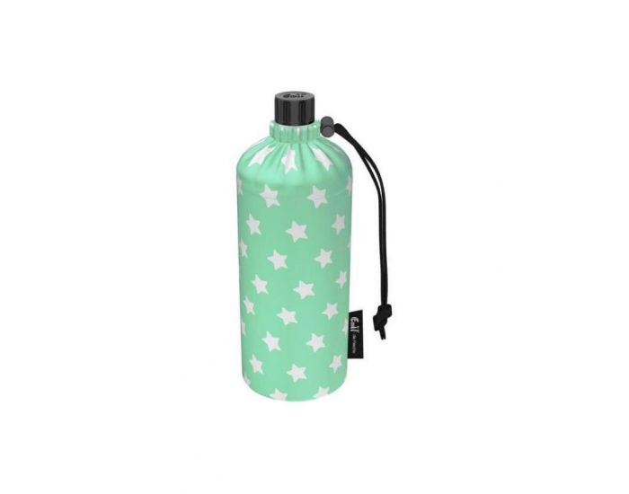 EMIL Gourde �cologique En Verre Isotherme - Housse En Coton Bio - Etoiles - 600ml (1)