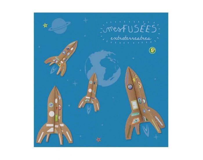 PIROUETTE CACAHOUETE Kit Cr�atif Fus�es Extraterrestre En Carton - D�s 4 Ans (1)