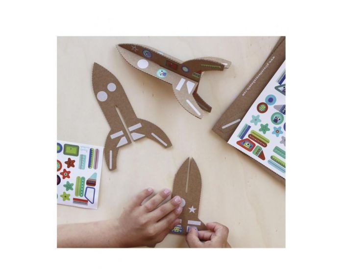 PIROUETTE CACAHOUETE Kit Cr�atif Fus�es Extraterrestre En Carton - D�s 4 Ans (4)
