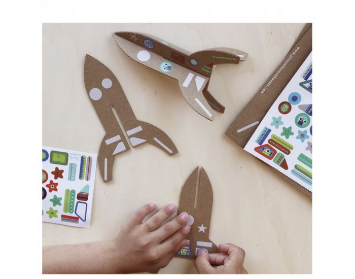 PIROUETTE CACAHOUETE Kit Cr�atif Fus�es Extraterrestre En Carton - D�s 4 Ans (7)