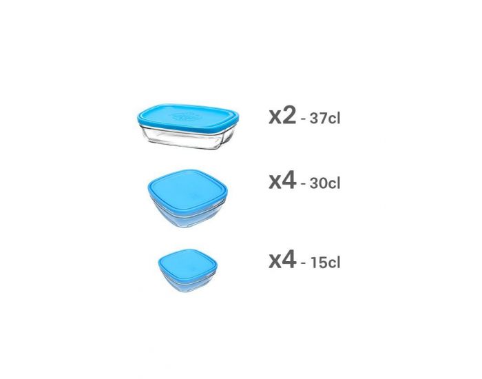 DURALEX Set de 10 bo�tes de conservation en verre pour b�b� - Duralex (1)