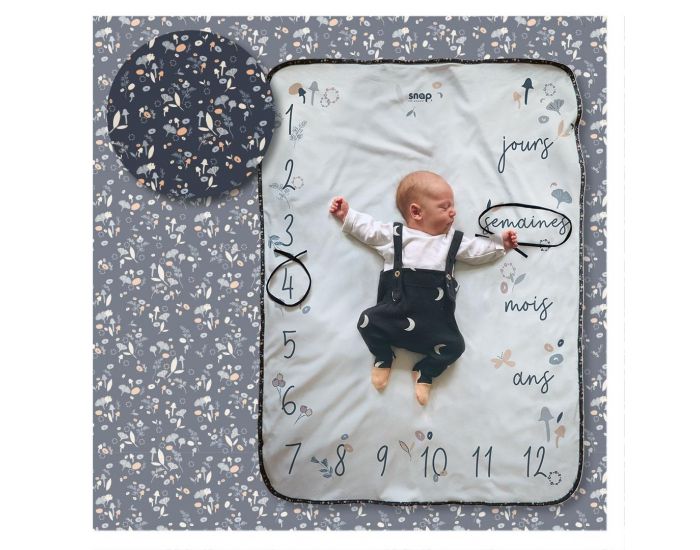 SNAP THE MOMENT Couverture 2 en 1 Photobooth 100% coton - Bloom (10)