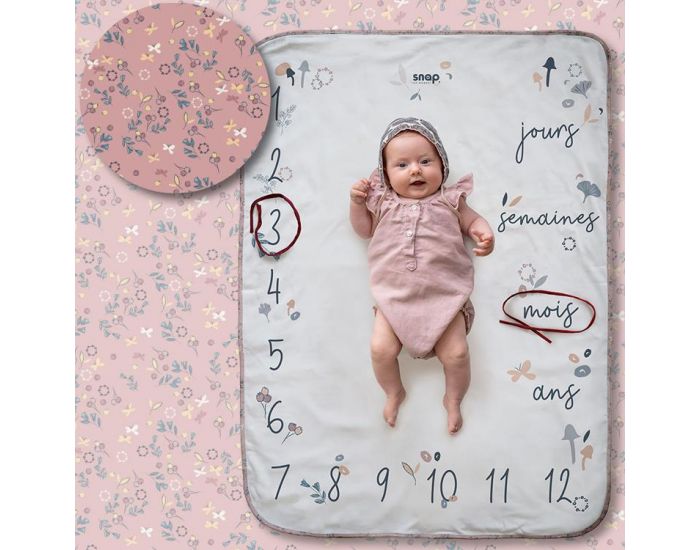 SNAP THE MOMENT Couverture 2 en 1 Photobooth 100% Coton - Flora (14)