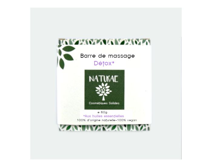 NATURAE Barre De Massage Solide Dtox - 60 g (1)