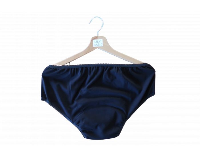 LILY BASIC Culotte Menstruelle en Coton Biologique Noire - Flux normaux (1)