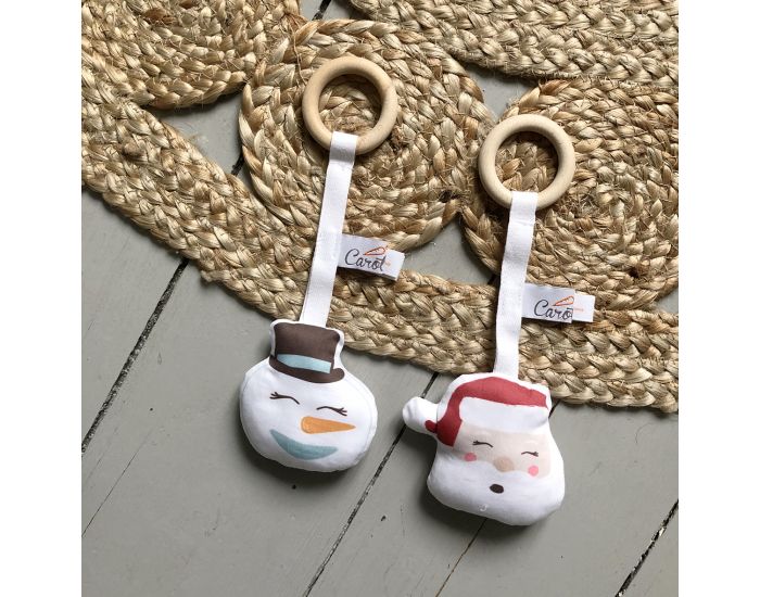 CAROTTE & CIE Anneau de Dentition Bois et Tissu P�re No�l - D�s la Naissance (2)