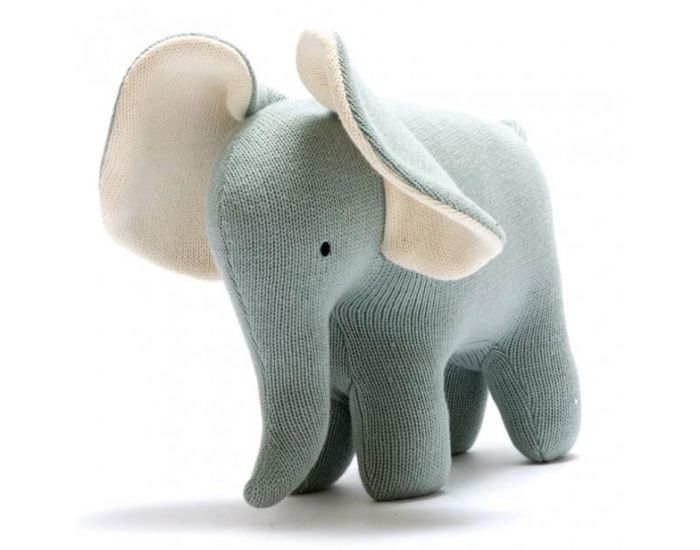 BEST YEARS Grand Doudou �l�phant Bio Vert-Bleu - D�s la Naissance (2)