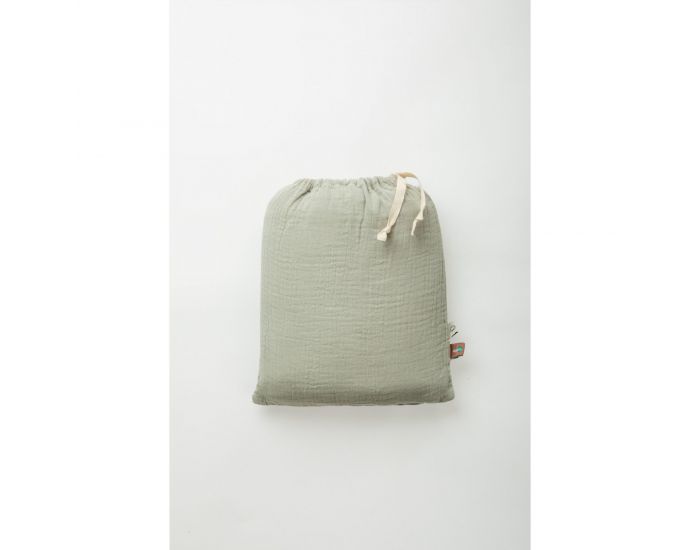 KADOLIS Taie d'Oreiller Coton Bio Froiss� - Vert Aqua (7)