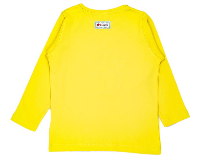 PICCALILLY T-Shirt Enfant Manches Longues - Jaune Citron (1)