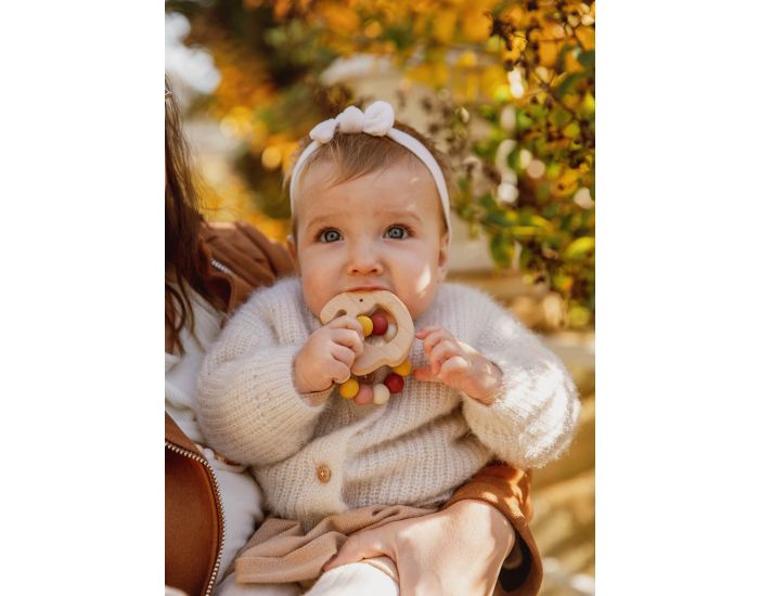 MAWEN MATERNE Hochet Silicone Bois - El�phant - D�s 4  Mois (1)