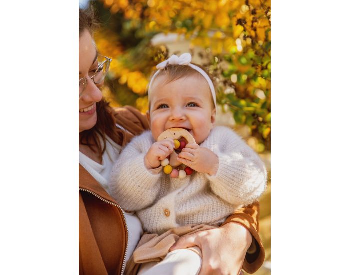 MAWEN MATERNE Hochet Silicone Bois - El�phant - D�s 4  Mois (4)