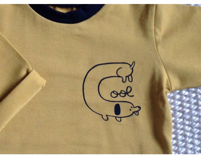 MOOMIE T-shirt Cool Dog - Moutarde (1)