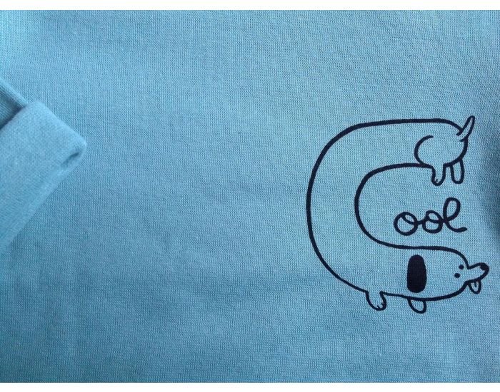 MOOMIE T-shirt Bb - Cool Dog Bleu (1)
