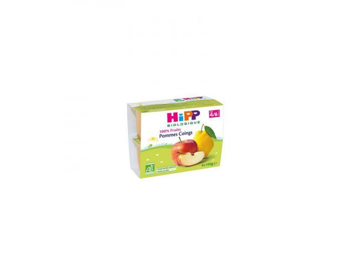 HIPP 100% Fruits Pommes Coings - 4 coupelles (1)