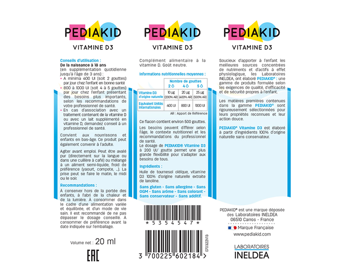 PEDIAKID Vitamine D 200 UI - 20 ml (1)