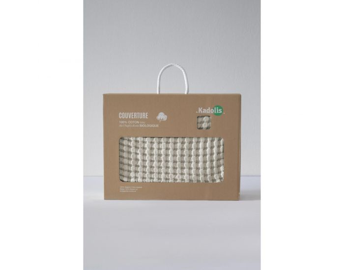 KADOLIS Grande Couverture en Coton Bio Paros - Naturel (2)