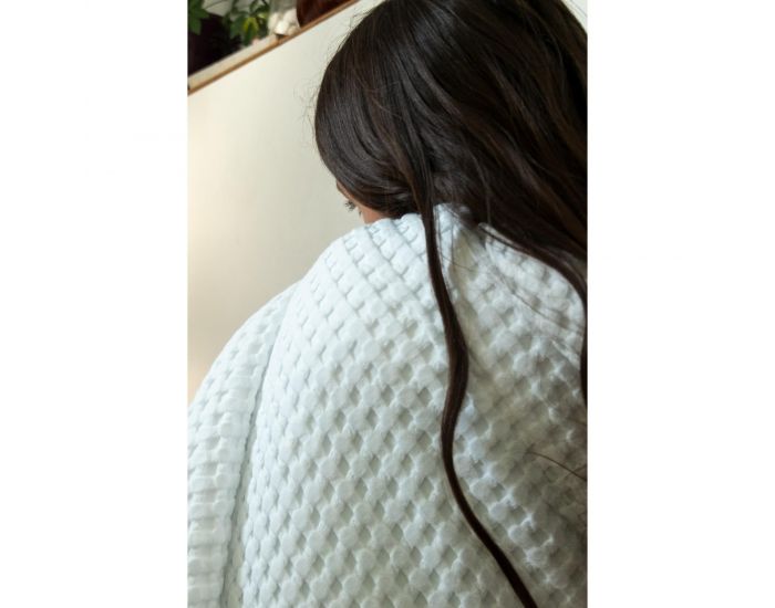 KADOLIS Grande Couverture en Coton Bio Paros - Naturel (12)