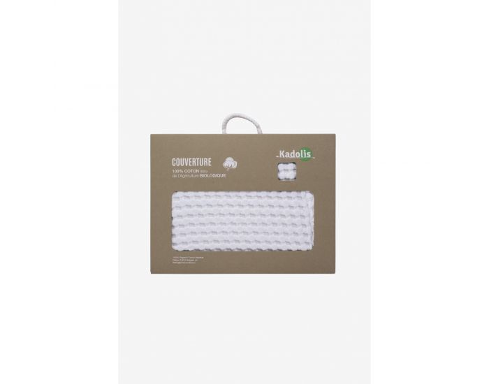KADOLIS Grande Couverture en Coton Bio Paros - Naturel (14)