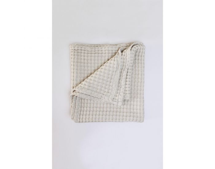 KADOLIS Grande Couverture en Coton Bio Paros - Naturel (3)