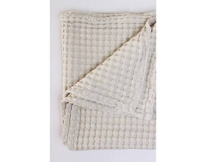 KADOLIS Grande Couverture en Coton Bio Paros - Naturel (4)