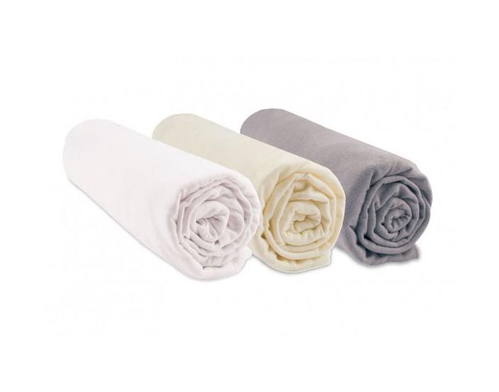 EASY DORT Lot de 3 Draps Housse Coton Bio - 32x72 cm (1)