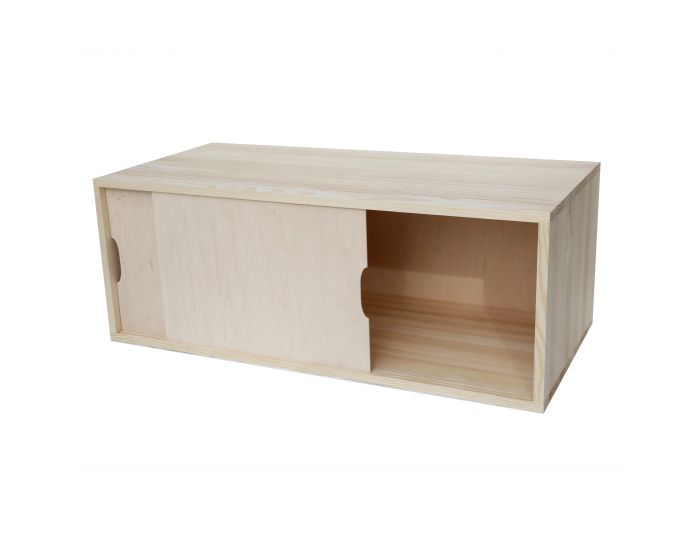 EUROPE & NATURE Caisson De Rangement Superposable - Pin Massif Naturel - 95 cm x 36 cm x 49cm (1)