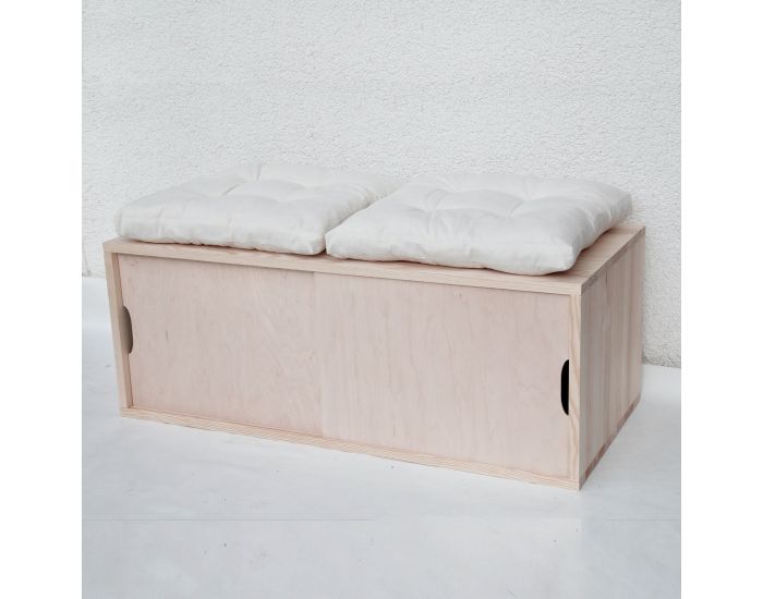 EUROPE & NATURE Caisson De Rangement Superposable - Pin Massif Naturel - 95 cm x 36 cm x 49cm (4)