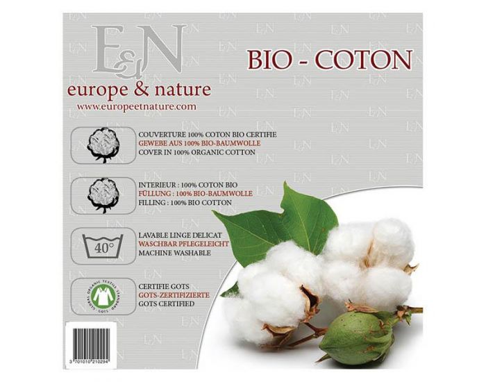 EUROPE & NATURE Couette Pour B�b� - Coton Biologique - 90x120 cm (2)