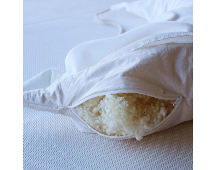 EUROPE & NATURE Petit Coussin D'Allaitement - Coton Et Laine Biologique - 55x25cm (1)