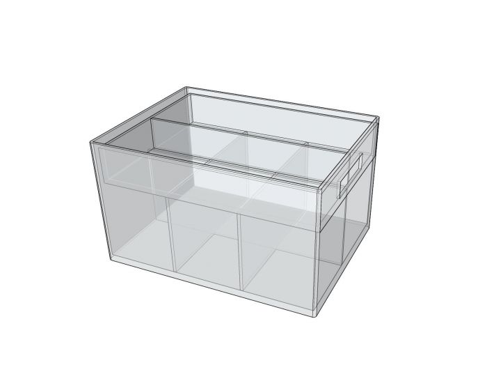 EUROPE & NATURE Maxi Boite De Rangement Avec S�paration - Pin Massif - 40x30x24 cm (1)