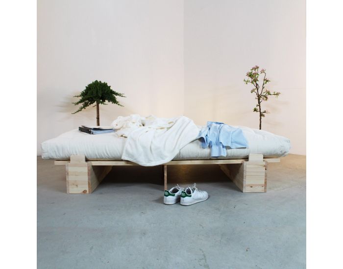 EUROPE & NATURE Lit Everlasting Sans Clou Ni Cis Extensible - Pin Massif Naturel (2)