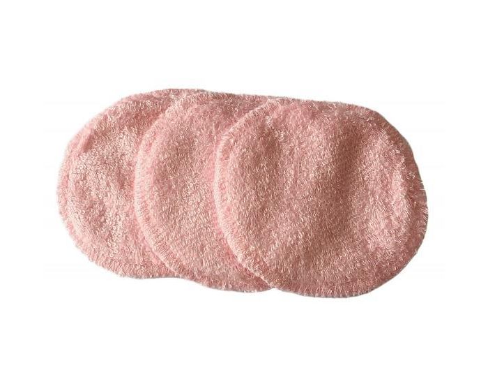 EASY DORT Lot de 3 Disques � D�maquiller - Viscose de Bambou - Rose-Blanc (1)
