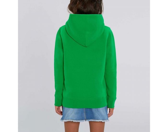 MADE IN BIO Hoodie Fille Manches Montes Coton Bio - Vert Chlorophylle - 5/6 Ans 5-6 ans (1)