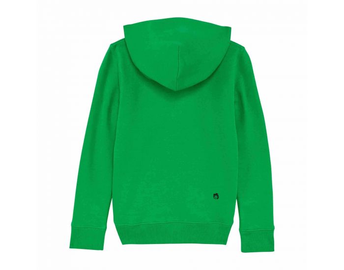 MADE IN BIO Hoodie Fille Manches Montes Coton Bio - Vert Chlorophylle - 5/6 Ans 5-6 ans (2)