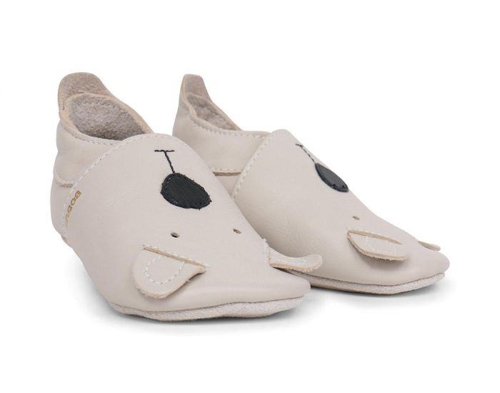 BOBUX Chaussons en cuir Bobux soft soles - Ourson Crme (3)