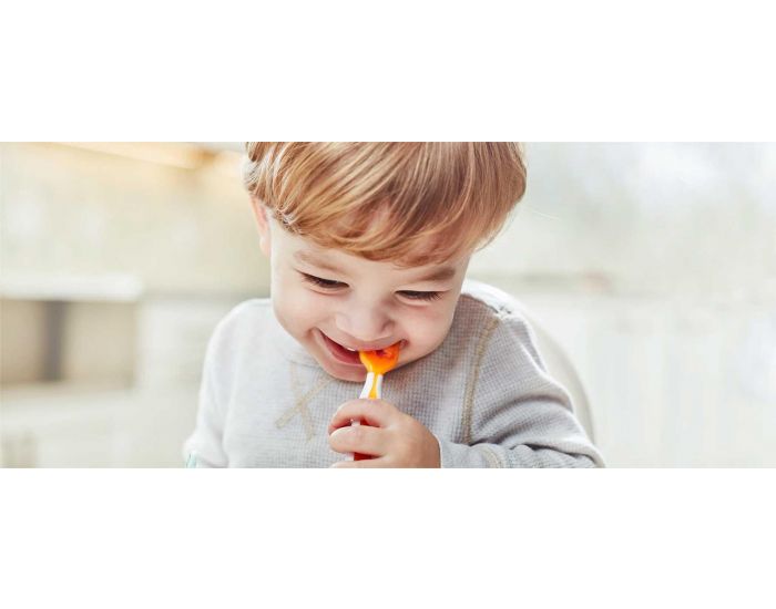 NUM NUM Lot de 2 Pr�-cuill�res Bleu et Orange (3)