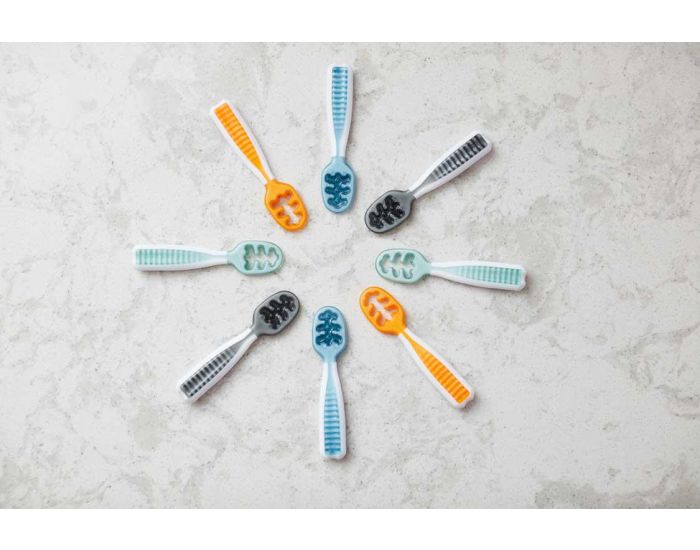 NUM NUM Lot de 2 Pr�-cuill�res Bleu et Orange (4)