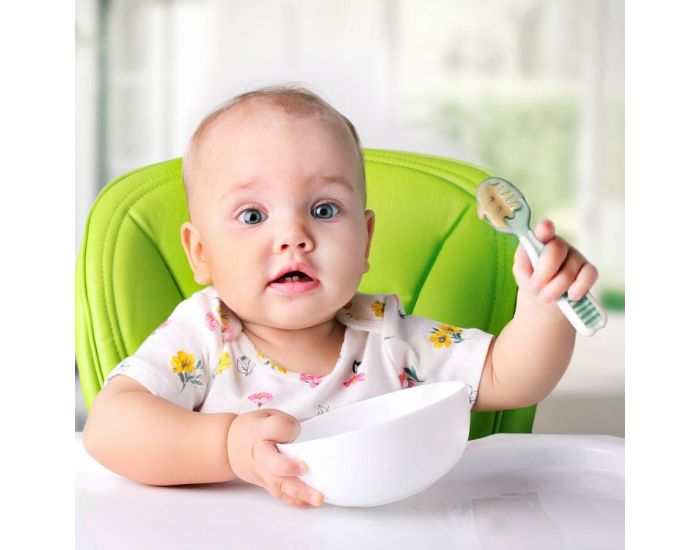 NUM NUM Lot de 2 Pr-cuillres Grise et Verte (3)