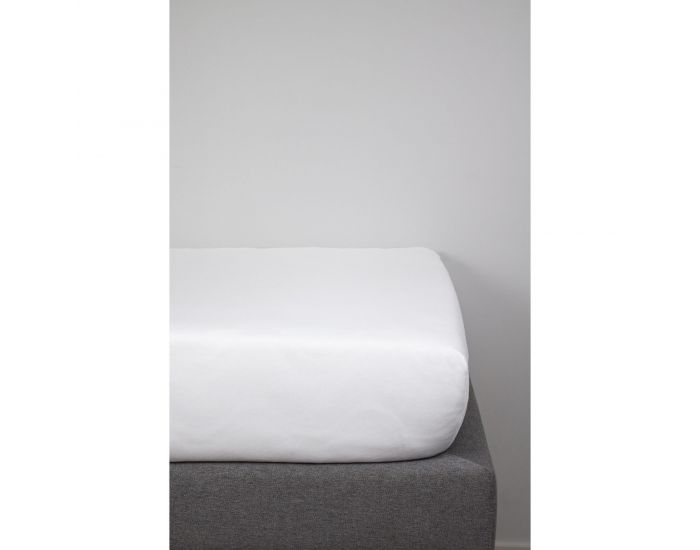 JUSTINBED Drap Housse Coton Bio - Adulte Gris Carbone (7)