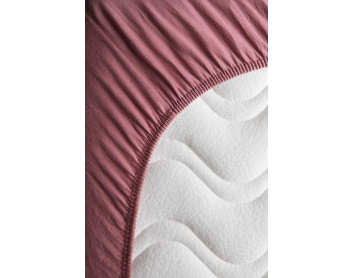 KADOLIS Drap Housse Coton Bio - Berceau/Landau Bois De Rose 40 x 80 cm (2)