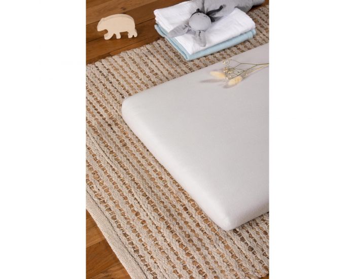 KADOLIS Drap Housse Coton Bio - Berceau/Landau Naturel (6)